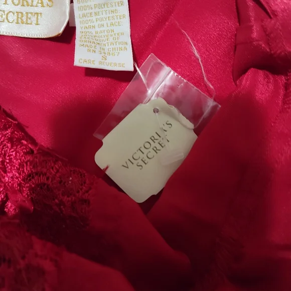 Victorias Secret Maxi Silky Slip Dress/Negligee/Lingerie Red Size Small